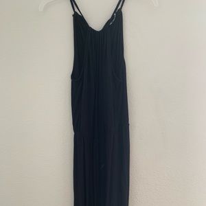 Black dress with an interesting neckline